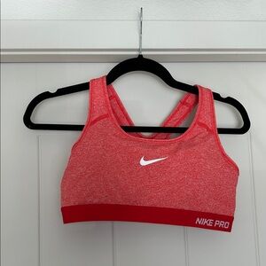 Nike Pro Heathered Orange Sports Bra
